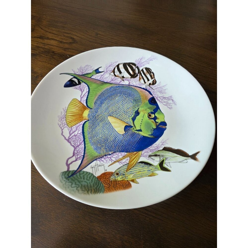 Guy Harvey queen angelfish plate 14”